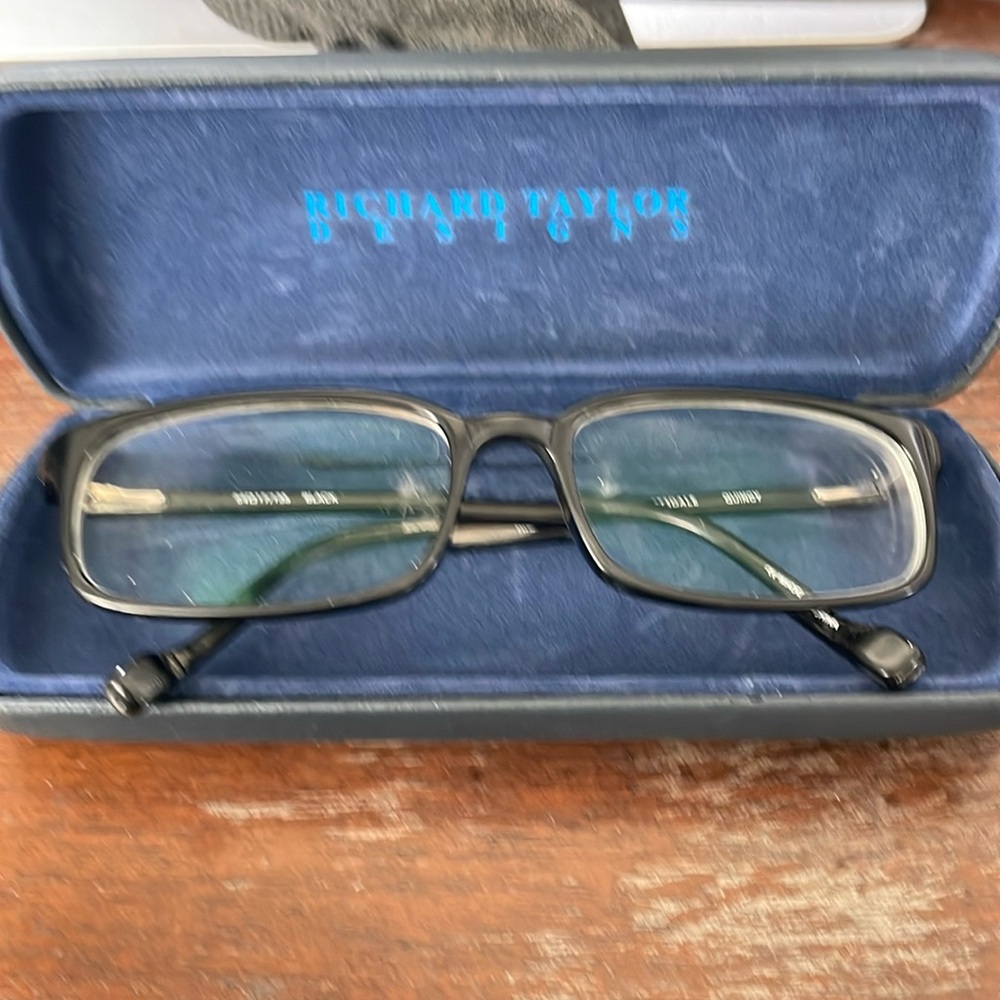 Richard Taylor Scottsdale Quincy black rectangular full rim eyeglasses
